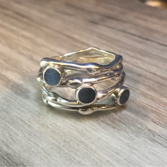 Silver Sodalite Artisan Ring 9 - Picture 7 of 11